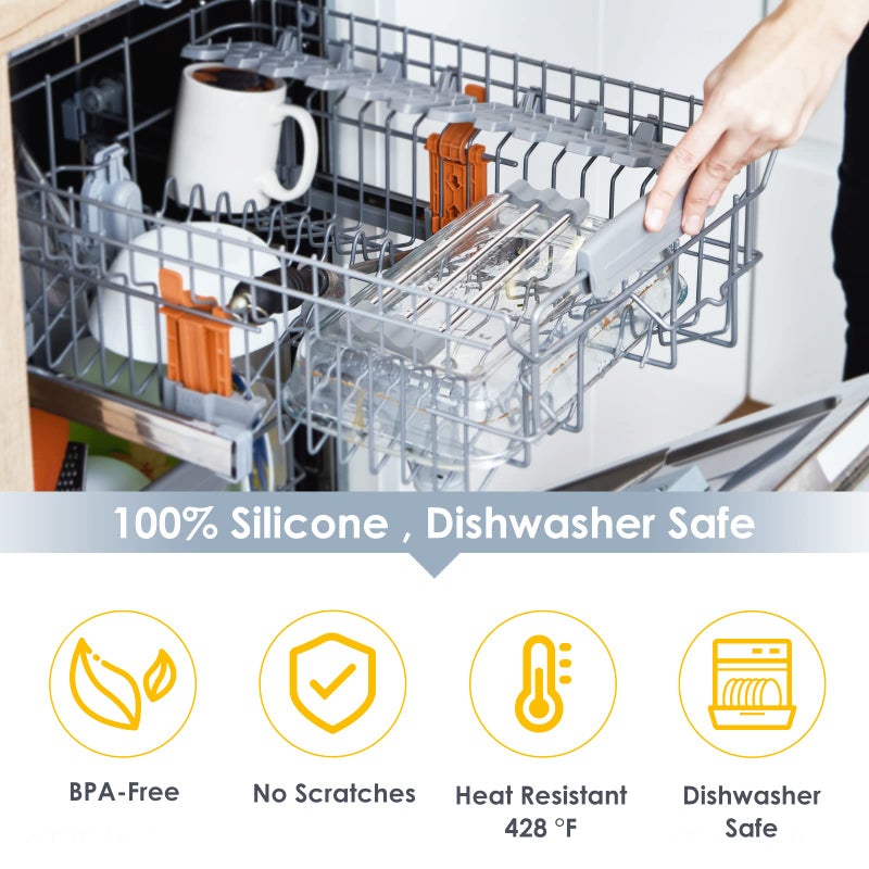 Tomorotec Adjustable Over-The-Sink Kitchen Rack for Dishcloths  Sponges  Bottles and Brushes - Heat-Resistant Stainless Steel with Slim  Expandable Design and Multifunctional Silicone Holder - Image 5