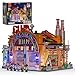 FUNWHOLE Factory House of Music Lighting Building Bricks Set Street Fusion Music Club City Town Fully Accessible MultiForm Modular Collection Kit 2654 Pcs for Adults Teens Street Culture Lovers - Image 3