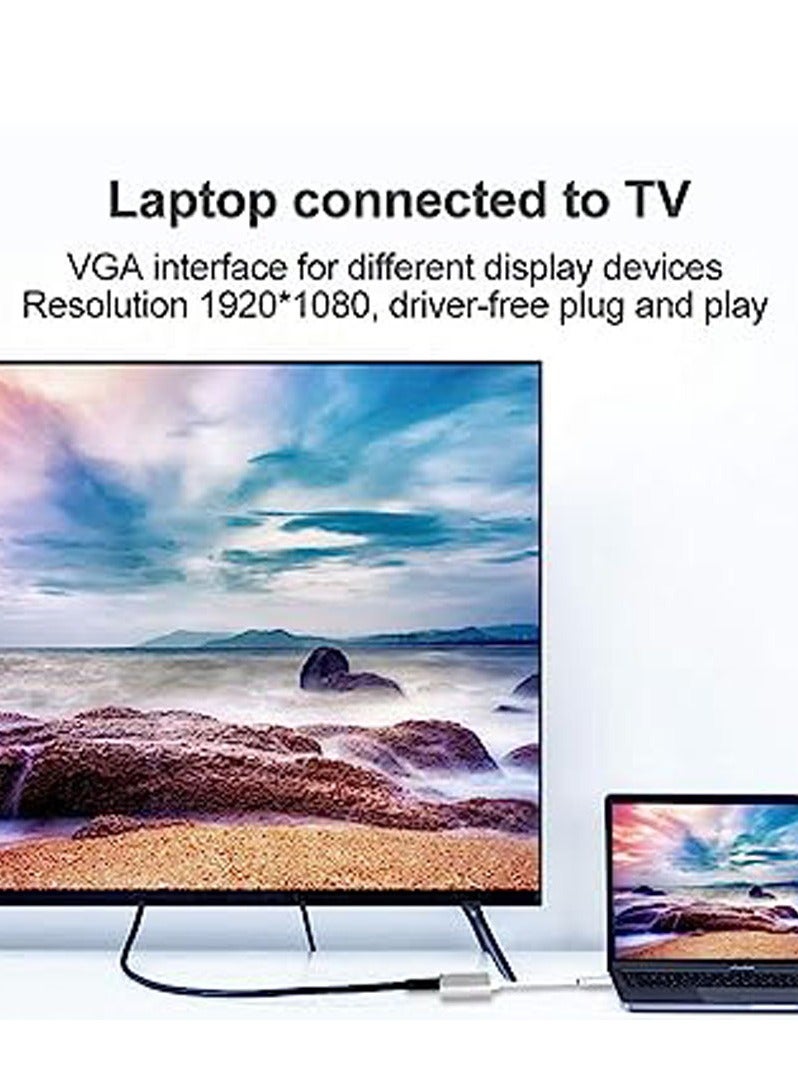 USB C to HDMI VGA Adapter,2 in 1 USB 3.1 Type C to VGA HDMI 4K Video Converter Compatible with MacBook Pro/Air 2020 2019,iPad Pro,Surface - Image 4