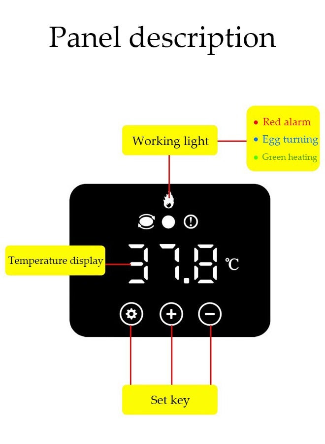 DUNISO Egg incubator, fully automatic incubator for 6 eggs, poultry incubator with LED display screen, equipped with automatic egg flipping and humidity control, suitable for incubating chickens, ducks, geese, quails  - Image 5