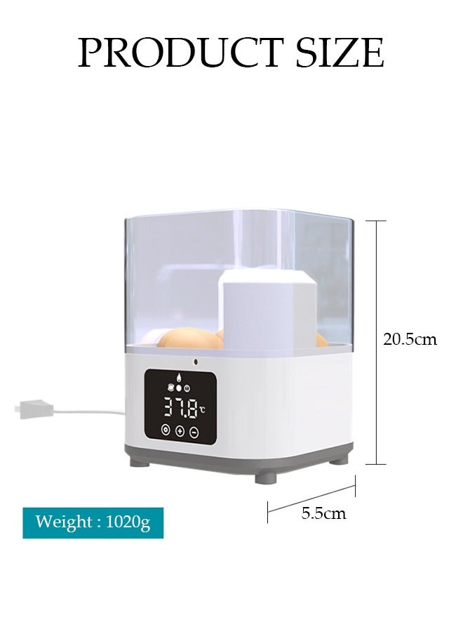 DUNISO Egg incubator, fully automatic incubator for 6 eggs, poultry incubator with LED display screen, equipped with automatic egg flipping and humidity control, suitable for incubating chickens, ducks, geese, quails  - Image 2