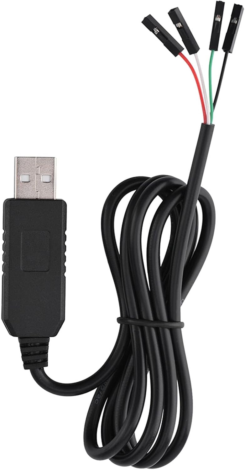 PL2303HX USB to TTL Serial Adapter Cable for STC Download - RS232 Upgraded Converter for COM Port Communication - 1 Meter Length with Color Coded Wires for Electronic Equipment - Image 4