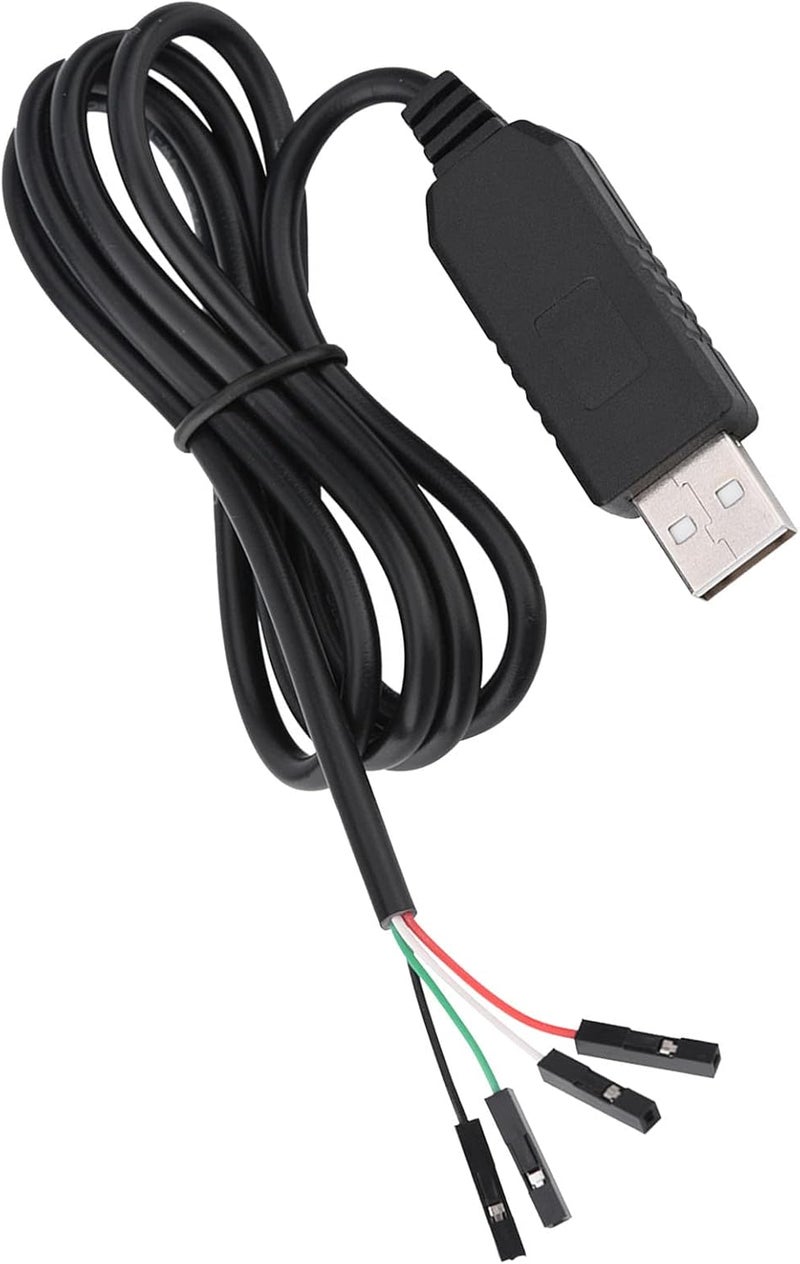 PL2303HX USB to TTL Serial Adapter Cable for STC Download - RS232 Upgraded Converter for COM Port Communication - 1 Meter Length with Color Coded Wires for Electronic Equipment - Image 2