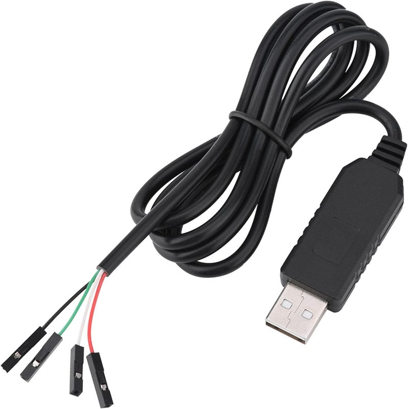PL2303HX USB to TTL Serial Adapter Cable for STC Download - RS232 Upgraded Converter for COM Port Communication - 1 Meter Length with Color Coded Wires for Electronic Equipment - Image 1