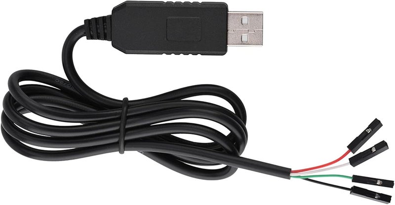 PL2303HX USB to TTL Serial Adapter Cable for STC Download - RS232 Upgraded Converter for COM Port Communication - 1 Meter Length with Color Coded Wires for Electronic Equipment - Image 3