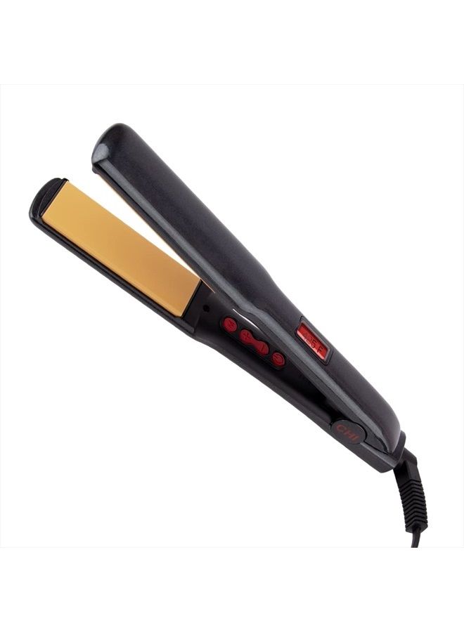 CHI G2 Professional Hair Straightener Titanium Infused Ceramic Plates Flat Iron | 1 1/4" Ceramic Flat Iron Plates | Color Coded Temperature Ranges up 425°F | For all hair types | Includes Thermal Mat  - Image 1