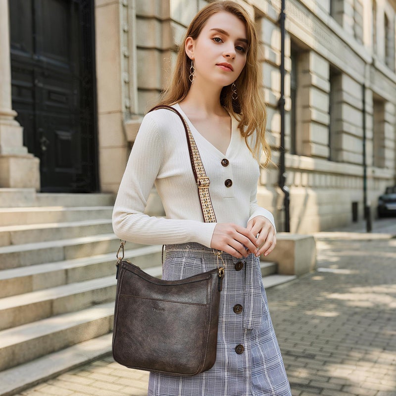 Mroede Crossbody Bags for Women Crossbody Purse for Women Vegan Leather Hobo Purses Shoulder Handbags with Detachable Strap for Daily Travel Work - Image 2