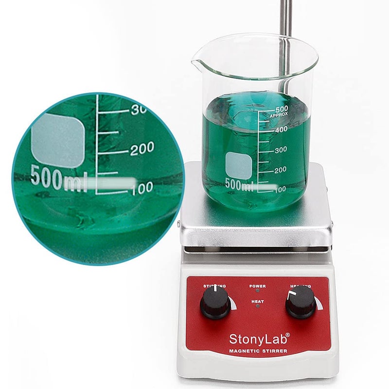 stonylab ستونيلاب قضيب تحريك مغناطيسي، 5 قطع 60 ملم مجموعة قضبان تحريك مطلية بالتفلون، قضبان تحريك مغناطيسية، جهاز تحريك أبيض للخلاطات، قضيب لوحة تحريك للمختبر، 5 قطع - Image 3