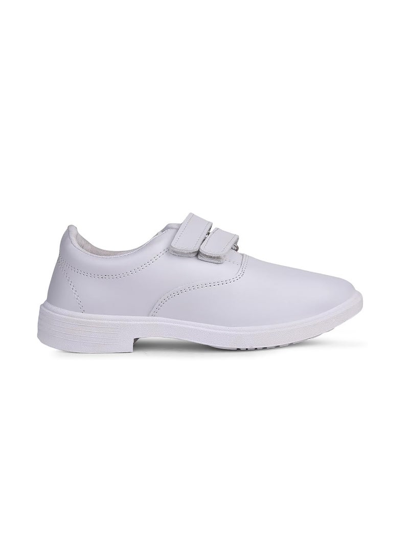 Bata Unisex Velcro School Shoes - White (3 UK) (4511017) - Image 2