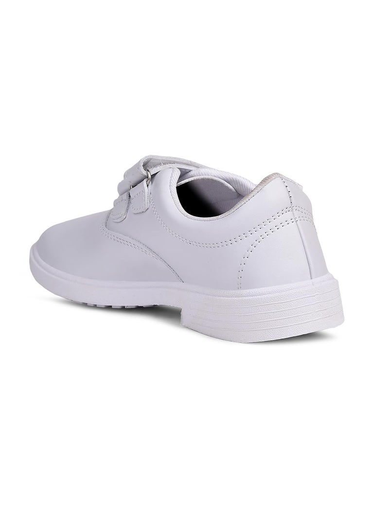 Bata Unisex Velcro School Shoes - White (3 UK) (4511017) - Image 3