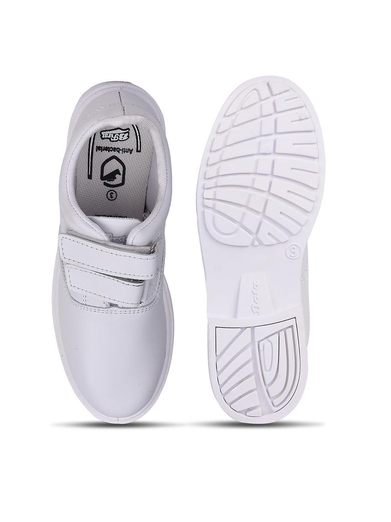 Bata Unisex Velcro School Shoes - White (3 UK) (4511017) - Image 4