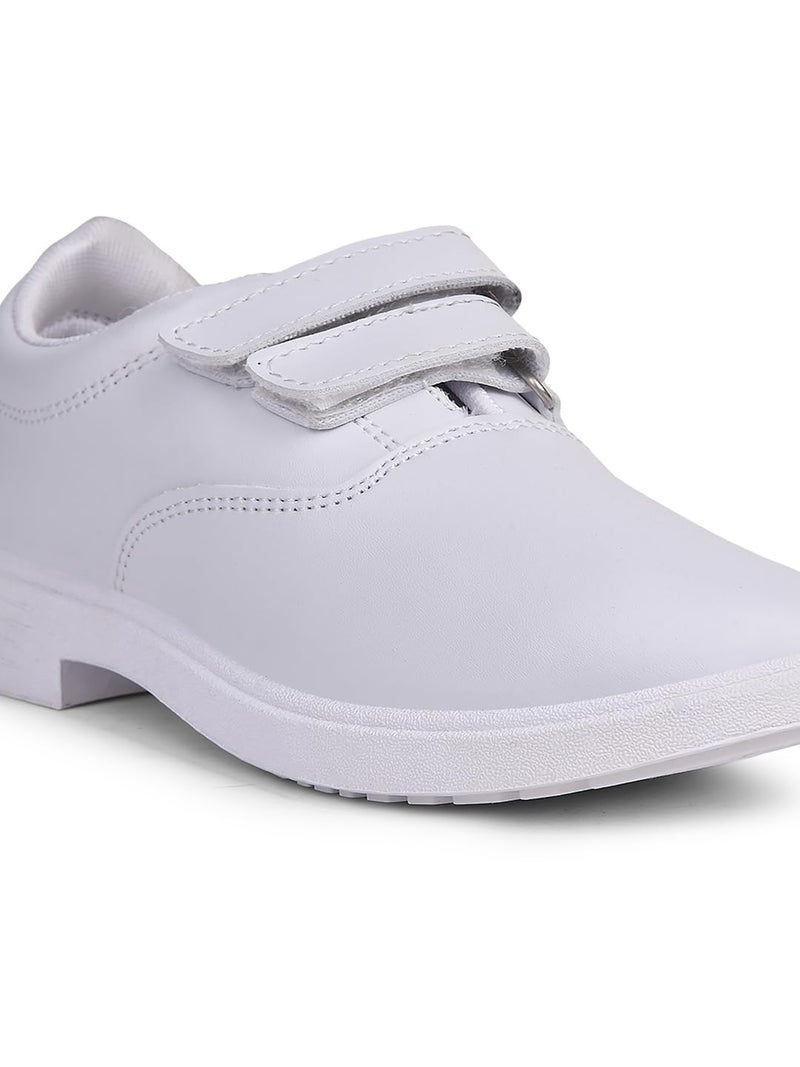 Bata Unisex Velcro School Shoes - White (3 UK) (4511017) - Image 5