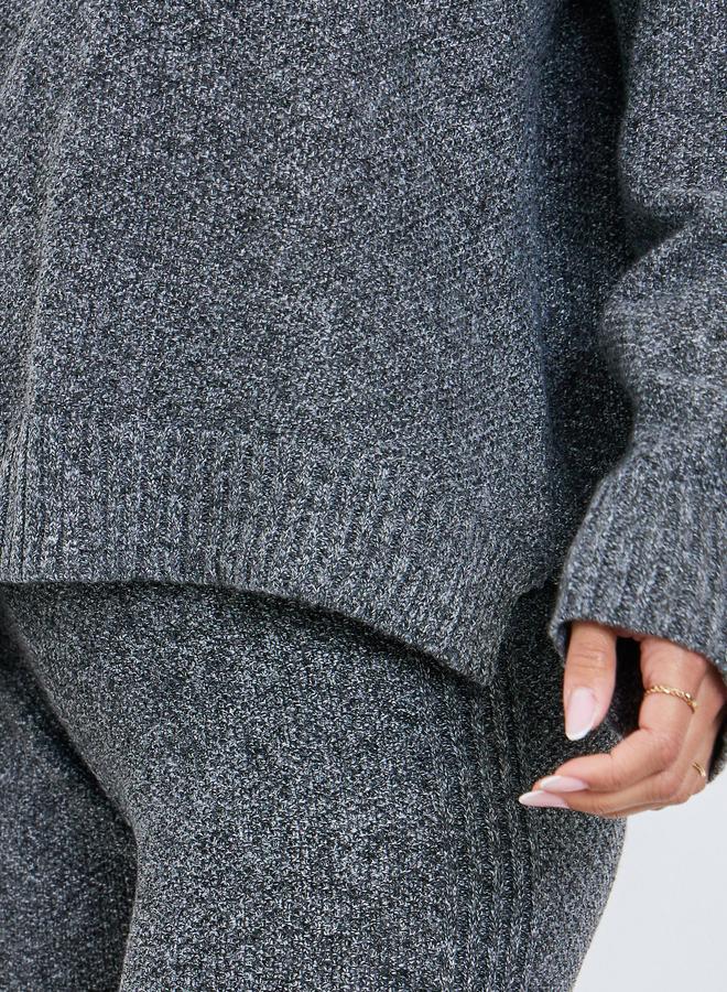 Styli Charcoal Boxy Fit Knit Sweater - Image 4