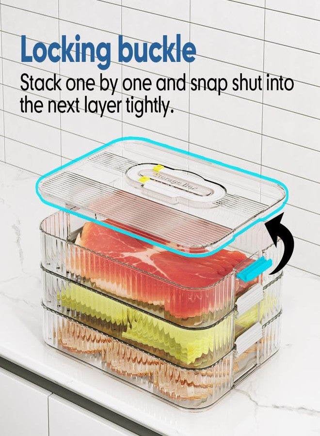 Moryimi Deli Meat Container for Fridge Organizers and Storage, Lunch Meat Container for Refrigerator Organizing, Deli Containers with Lids, Bacon Cheese Container for Refrigerator - Image 3