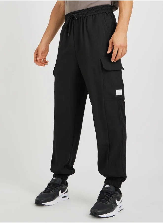 ستايلي Styli Cargo Pockets Relaxed Fit Textured Joggers