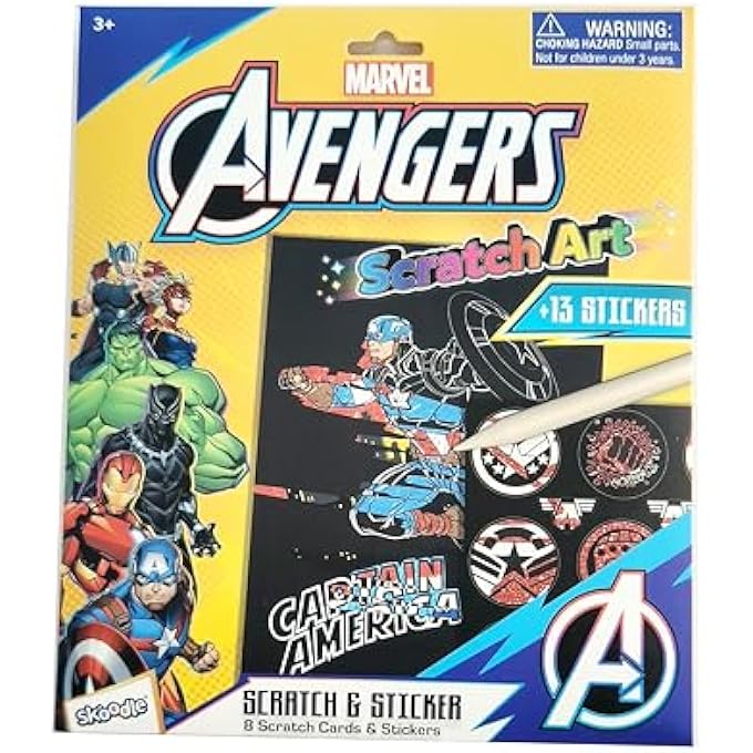 MARVEL SKOODLE MARVEL AVENGER SCRATCH SCRIBBLE FOR BOYS UP TO 3 YEARS - Image 1