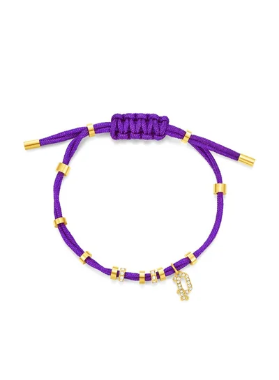 بوليس Luck Gold Plated Ladies Bracelet With Logo Charm and Crystals 170+35MMPEJLB0003607