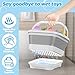 Anivia FoldableBathToyStorageOrganizer Bath Toy Holder with Base QuickDrainDrying Bathtub Toy StorageBasket Stand Up Bathroom Shower Toys Holder for Kids Gray - Image 3