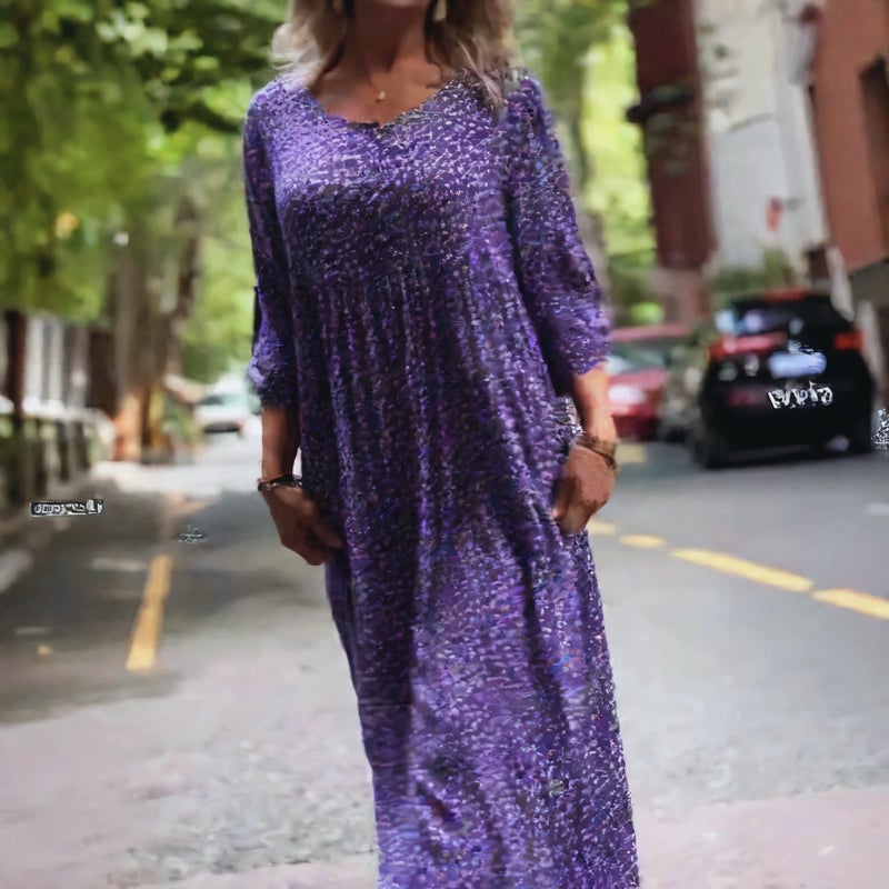 Women's Long Sleeve Floral Button Dress Casual Autumn - Image 4