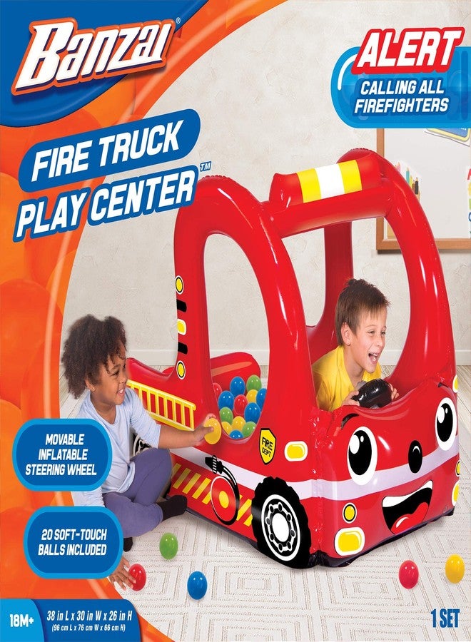 Banzai Rescue Fire Team Play Center Ball Pit with 20 Balls, Toy - Image 3