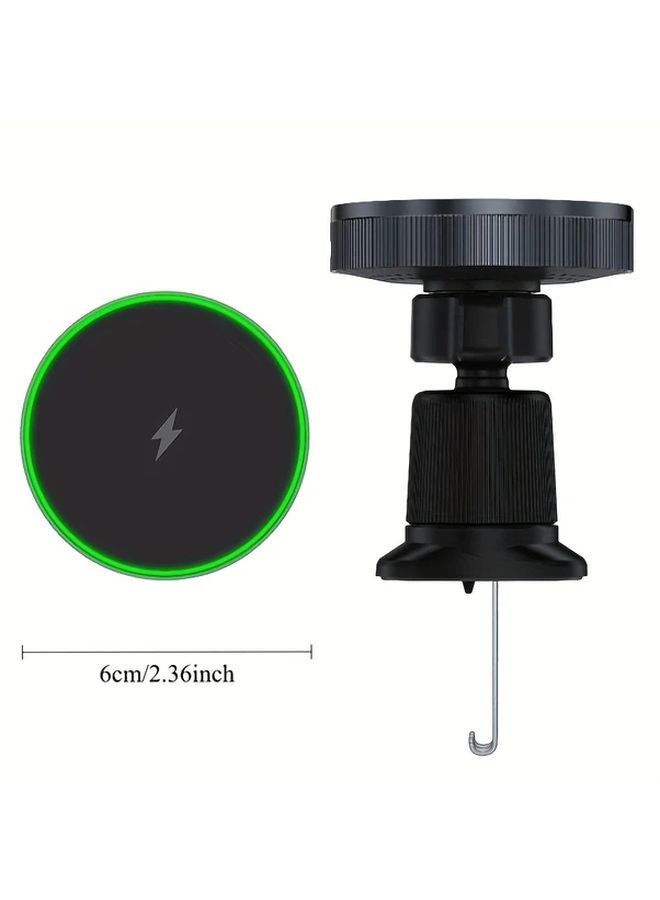 Black Magnetic Air Vent Car Wireless Charger Mount For iPhone Samsung Xiaomi - Image 3