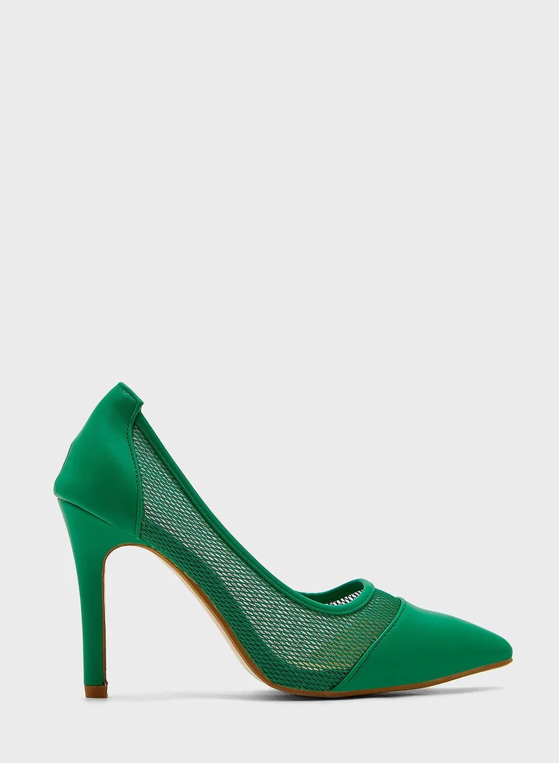 Ginger Net Style Pointed Pump