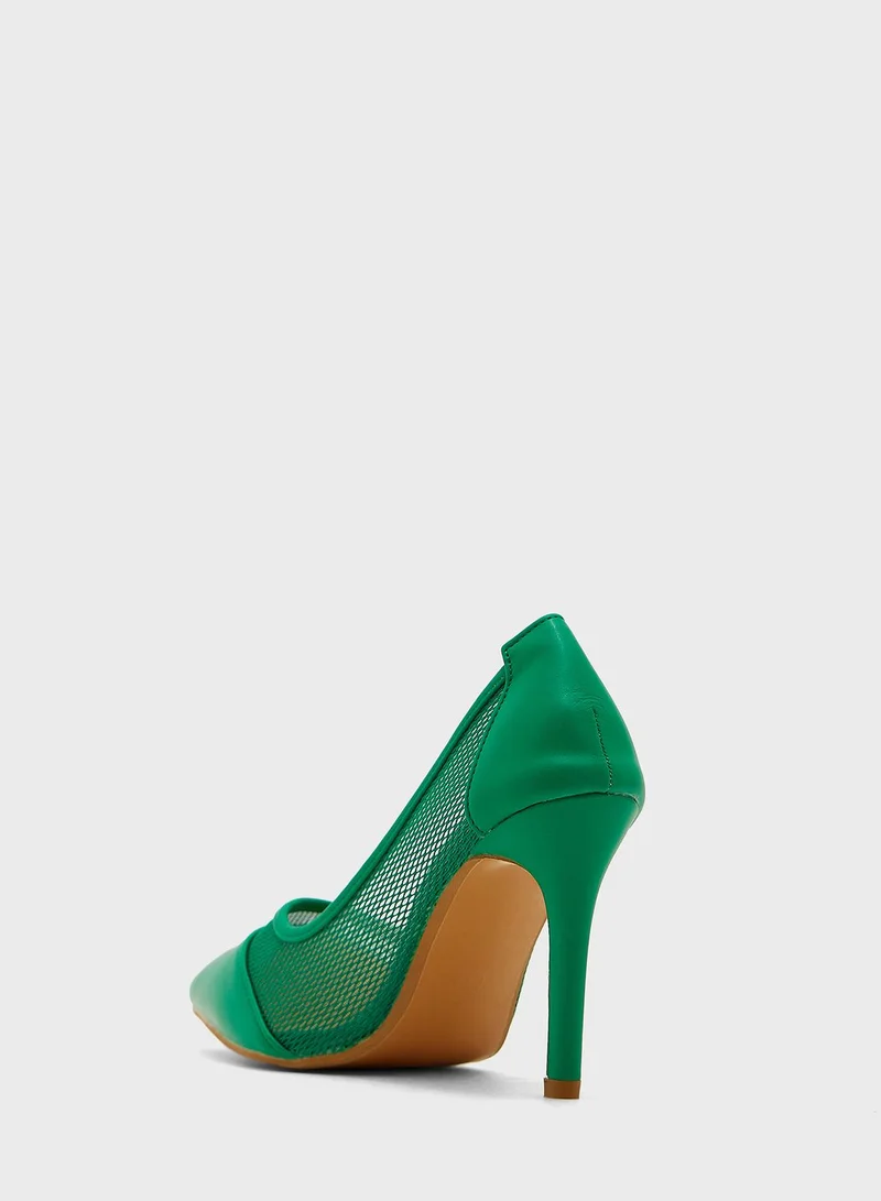 Ginger Net Style Pointed Pump