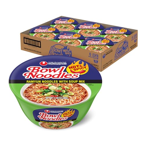 Nongshim نودلز راميون نونغشيم الفاخرة وعاء راميون فوري قابل للتسخين في الميكروويف حساء نودلز حار حار 303 أونصة عبوة من 6 - Image 1