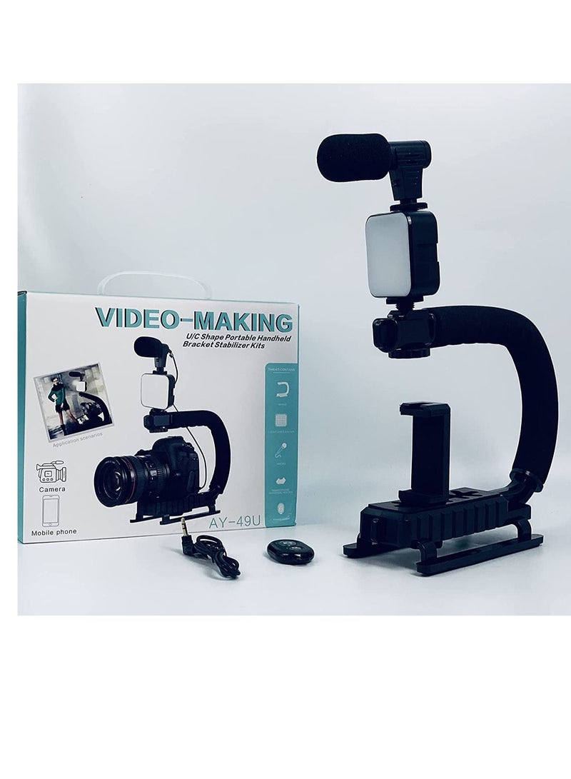 Vlogging Kit for Starter Photography Video  Recording Smartphone Live Black - Image 1