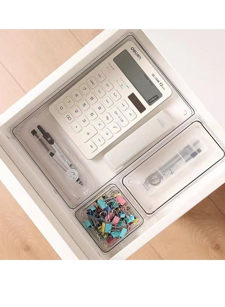 25 PCS Clear Plastic Drawer Organizers Set, 4-Size Versatile Bathroom and Vanity Drawer Organizer Trays - Image 3