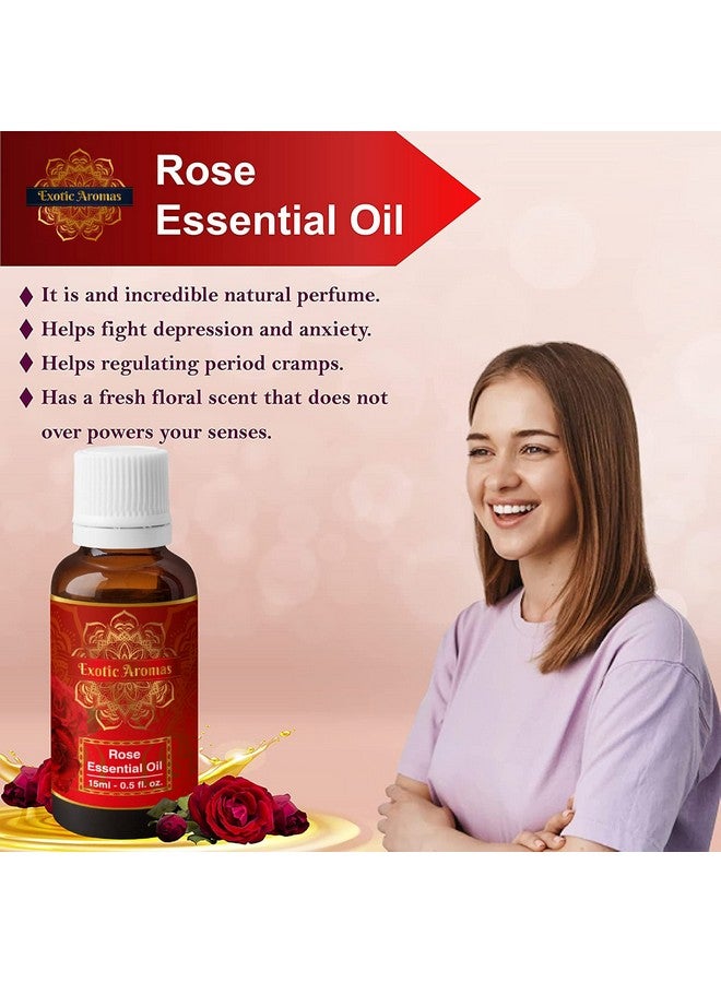Exotic Aromas Rose Essential Oil (15Ml + 15Ml) Pack Of 2 - Image 5