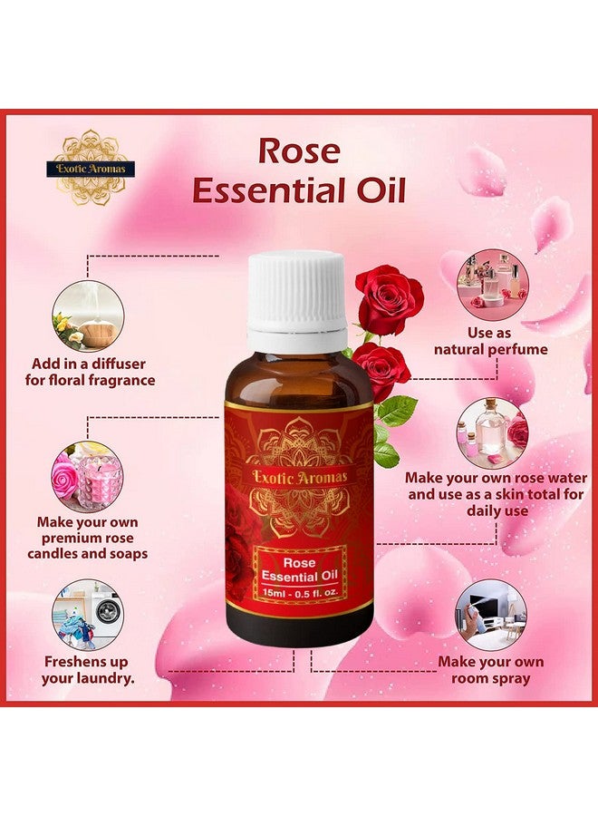 Exotic Aromas Rose Essential Oil (15Ml + 15Ml) Pack Of 2 - Image 3