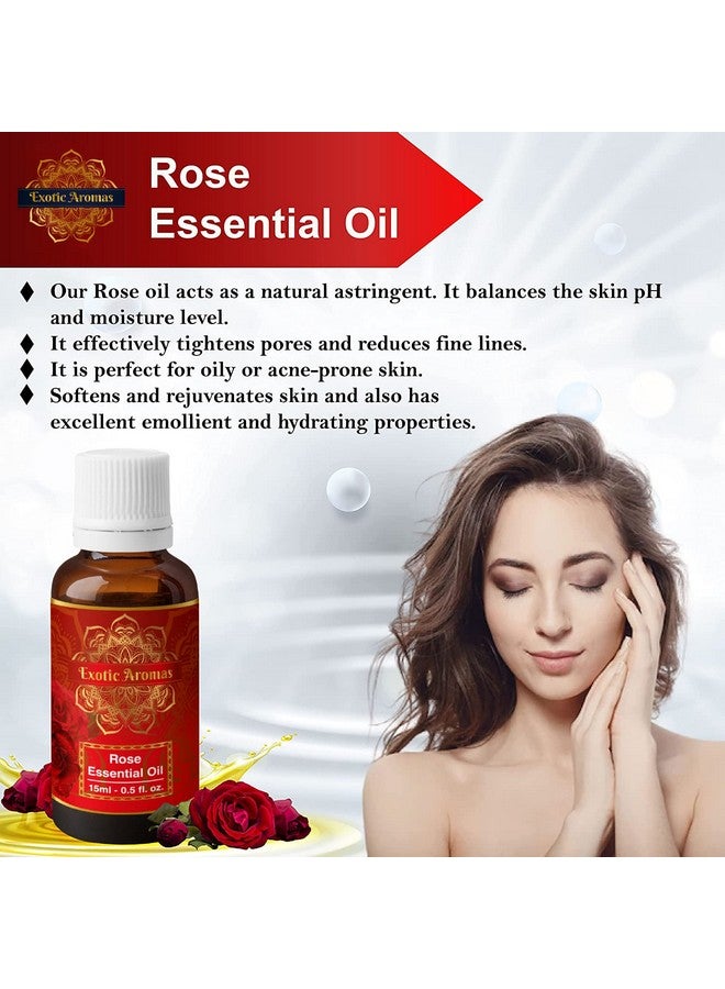 Exotic Aromas Rose Essential Oil (15Ml + 15Ml) Pack Of 2 - Image 4