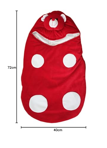 Amardeep Cute Cartoon Face Baby Sleeping Bag Cum Baby Carry Bag (Red) - Image 3