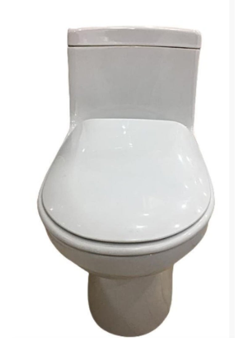 Saudi Ceramic One-Piece Ceramic Toilet Large Size with Dual-Flush System and Soft-Close Seat – Durable, Modern Design for All Bathroom Styles - Image 3
