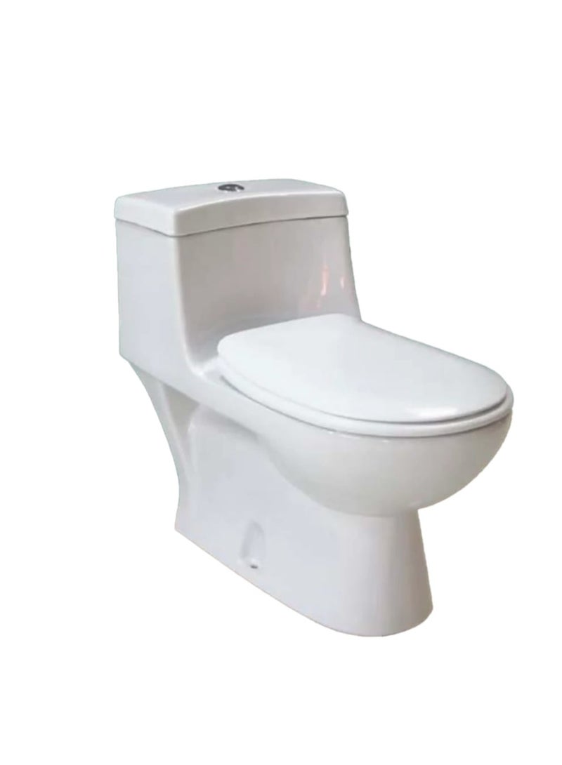 Saudi Ceramic One-Piece Ceramic Toilet Large Size with Dual-Flush System and Soft-Close Seat – Durable, Modern Design for All Bathroom Styles - Image 4