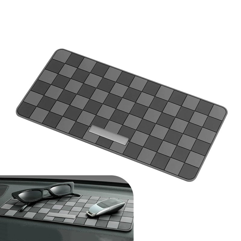 Zosgrew 1 PC Car Dashboard Nonslip Mat High Temperature Resistant Mesh Dash Mat Multifunctional Center Console Storage Mat Universal Dashboard Accessories for Most Cars Trucks SUVs Gray - Image 3