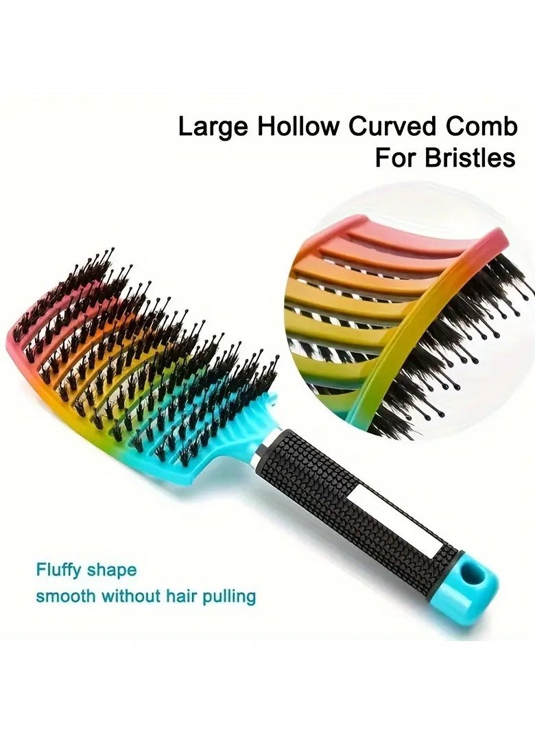 Goolsky 1pc of a Magical Scalp Massaging Hairbrush Designed for Women - a Professional Tool for Detangling Wet Curly Hair - a Hairdressing Accessory.  - Image 2