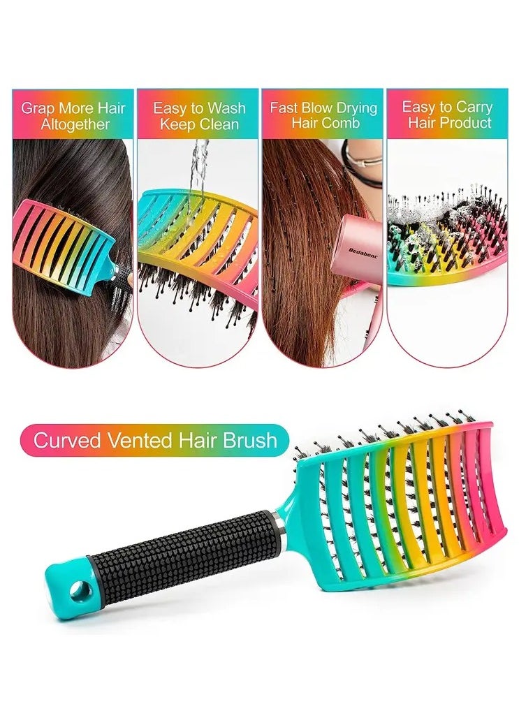 Goolsky 1pc of a Magical Scalp Massaging Hairbrush Designed for Women - a Professional Tool for Detangling Wet Curly Hair - a Hairdressing Accessory.  - Image 3