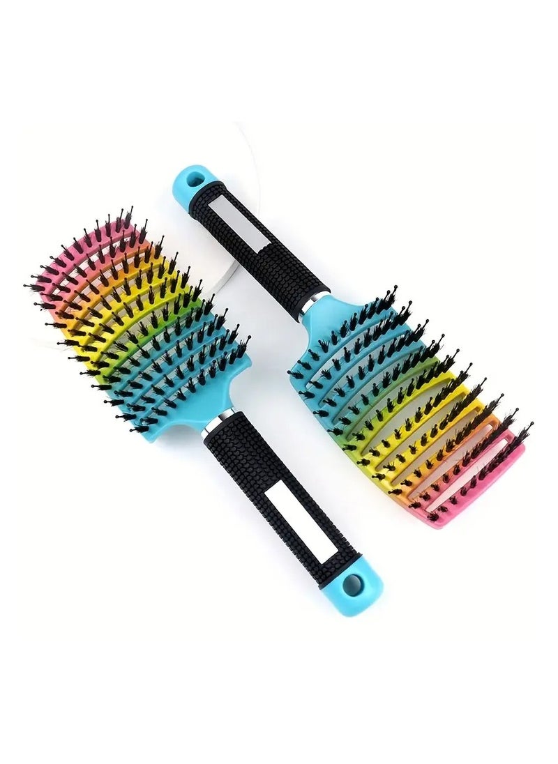 Goolsky 1pc of a Magical Scalp Massaging Hairbrush Designed for Women - a Professional Tool for Detangling Wet Curly Hair - a Hairdressing Accessory.  - Image 4