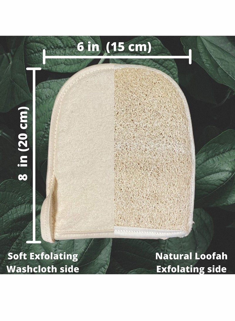 Excefore Bath Sponge, Exfoliating Loofah Pads body Scrubber, All Natural Bath and Shower Exfoliating Washcloth and Loofa Natural Sponge for Face, Back, Body, Eco Friendly, and Biodegradable - Image 4