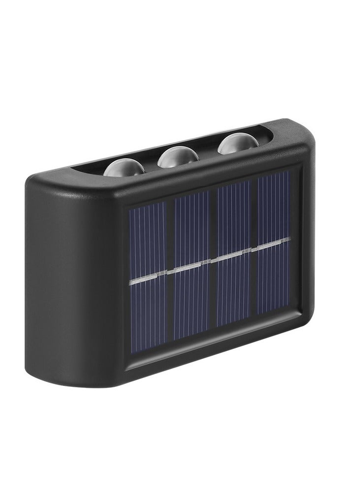 6LED Solar Wall Lamp For Courtyard Decoration, Outdoor Solar Lamp, Garden Wall Lamp, Warm Light, 2-pack - Image 5