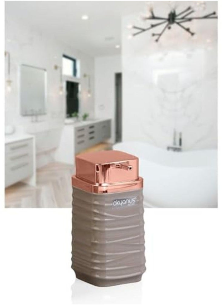 Generic Elegance Acrylic Square Soap Dispenser For Bathroom Countertop Dishwasher Soap Dispenser Rose(Kitchen, Bathroom)Beige  - Image 1
