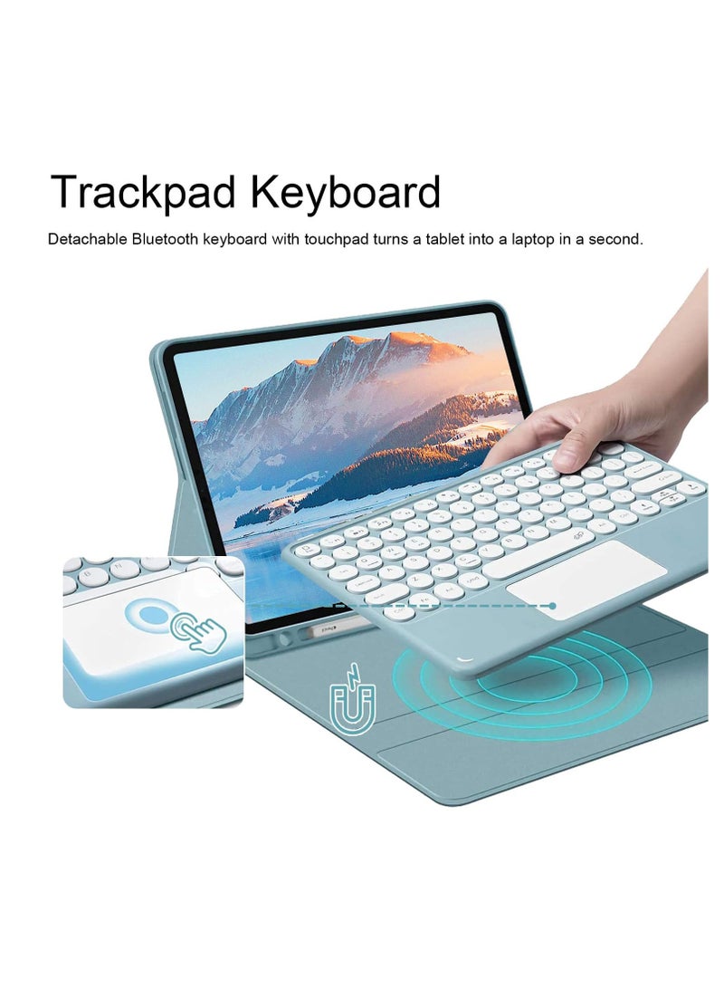 Aookay [3 in 1] Arabic English Keyboard Case for iPad Air 13" M3/M2 (7th/6th, 2025/2024) with Bluetooth Mouse, Lightweight Magnetic Stand Case with Pen Holder, Detachable Touch Keyboard [Pen Not Included] - Image 3