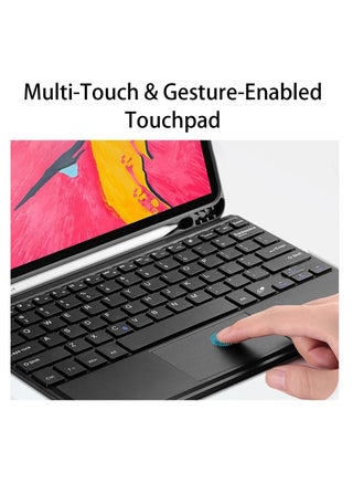 [3 في 1] حافظة لوحة مفاتيح عربية وإنجليزية لجهاز iPad Air 13 بوصة M3/M2 (7th/6th، 2025/2024) مع ماوس بلوتوث، حافظة خفيفة الوزن بحامل مغناطيسي مع حامل قلم، لوحة مفاتيح لمس قابلة للفصل [القلم غير متضمن] - view 2