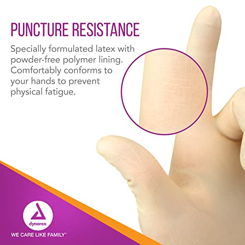 Dynarex Sterile Disposable Latex Surgical Gloves, Powder-Free and Sterile, Packaged in Pairs, Professional Medical and Healthcare Use, Veterinary Clinic, Bisque, Size 6.5, 1 Box of 50 Pairs of Gloves - Image 3