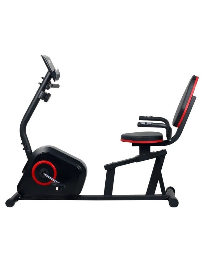 Fitness World Exercise bike with LCD screen and 8 adjustable magnetic resistance levels for cardio, training, and fitness. - Image 5