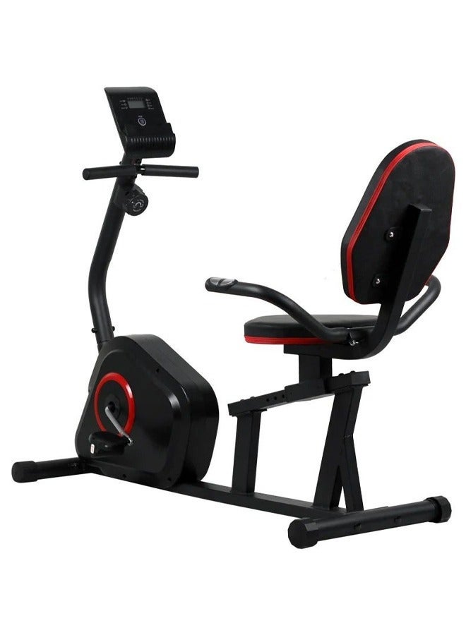 Fitness World Exercise bike with LCD screen and 8 adjustable magnetic resistance levels for cardio, training, and fitness. - Image 4