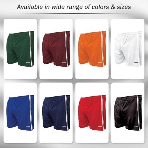 Vizari Athletic Shorts for Adult | Breathable Polyester Perfect for Soccer, Gym, Running, and Sports Play Black - Image 5