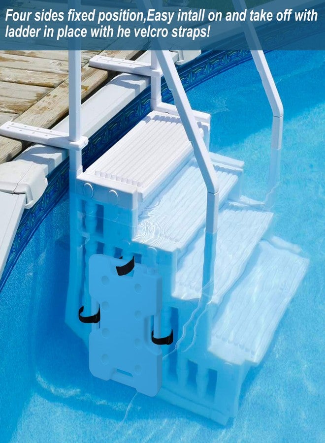 Jeyeou 2 Pack Swimming Pool Ladder Weights for Above Ground Pools, Plastic Pool Step Weights Removable Stair Weights Anchor Container Sand Bag with 8 Hook and Loop Straps Hold 52lbs for Easy Step System - Image 5
